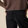 NÍCOLI PANTALÓN PANA AZUL ZIG ZAG< Pantalones