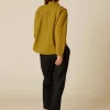 NÍCOLI PANTALÓN RAYA BRILLO AZUL< Pantalones