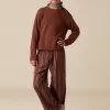 NÍCOLI PANTALÓN RAYA MARRÓN< Pantalones