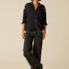 NÍCOLI PANTALÓN TACHUELAS GRIS< Denim | Pantalones