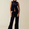 NÍCOLI PANTALÓN TERCIOPELO AZUL< Pantalones