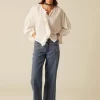 NÍCOLI PANTALÓN VAQUERO AZUL MIX TACHUELAS< Denim | Pantalones