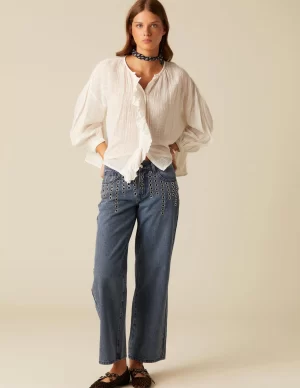 pantaln_vaquero_azul_mix__0.webp NÍCOLI PANTALÓN VAQUERO AZUL MIX TACHUELAS< Denim | Pantalones