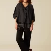 NÍCOLI PANTALÓN VAQUERO NEGRO MIX TACHUELAS< Denim | Pantalones