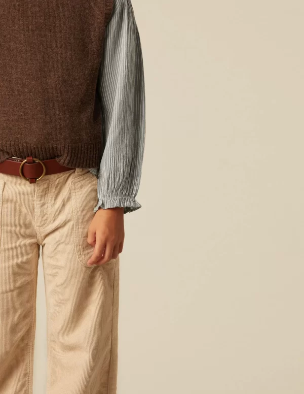 NÍCOLI PANTALÓN WIDE LEG PANA ARENA< Pantalones