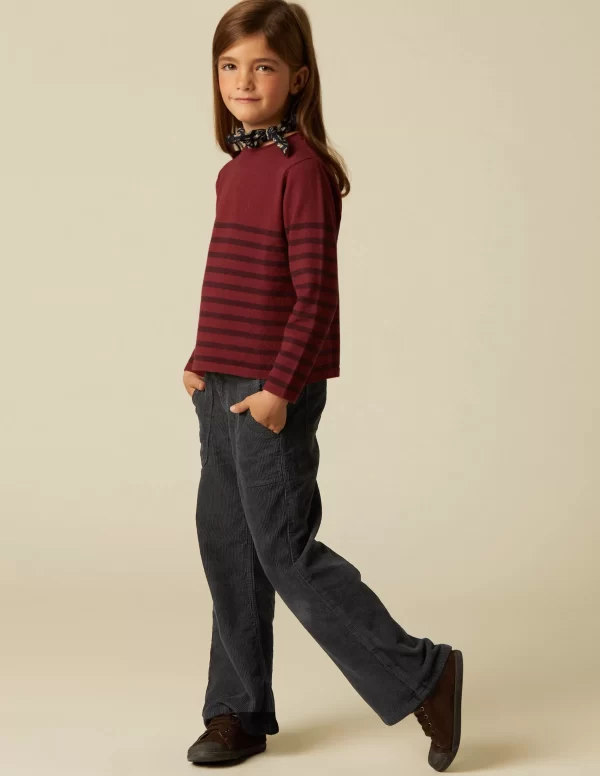NÍCOLI PANTALÓN WIDE LEG PANA AZUL< Pantalones