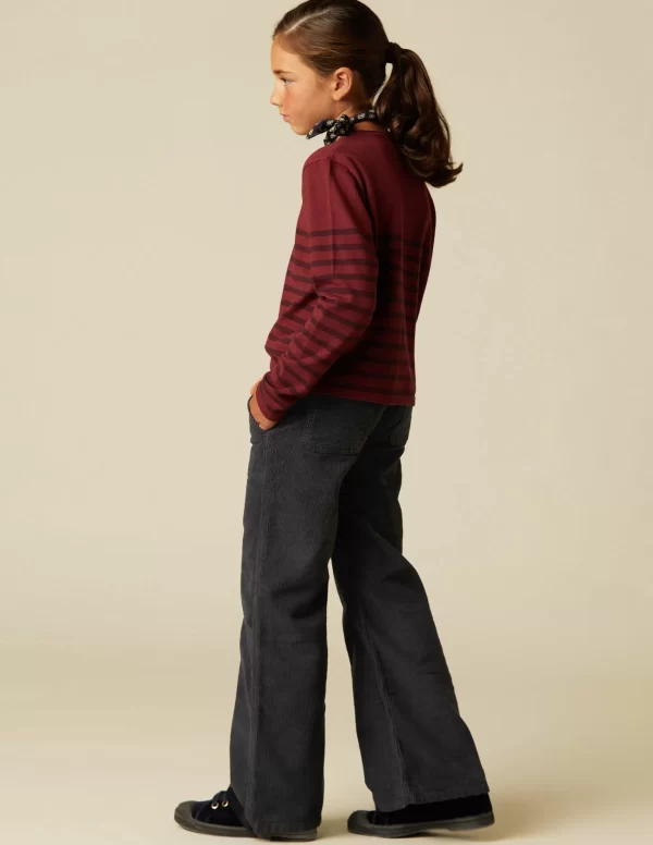NÍCOLI PANTALÓN WIDE LEG PANA AZUL< Pantalones