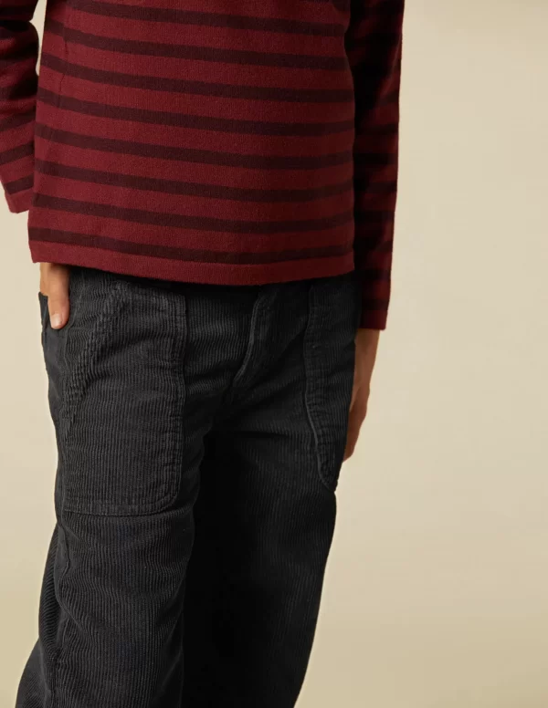 NÍCOLI PANTALÓN WIDE LEG PANA AZUL< Pantalones