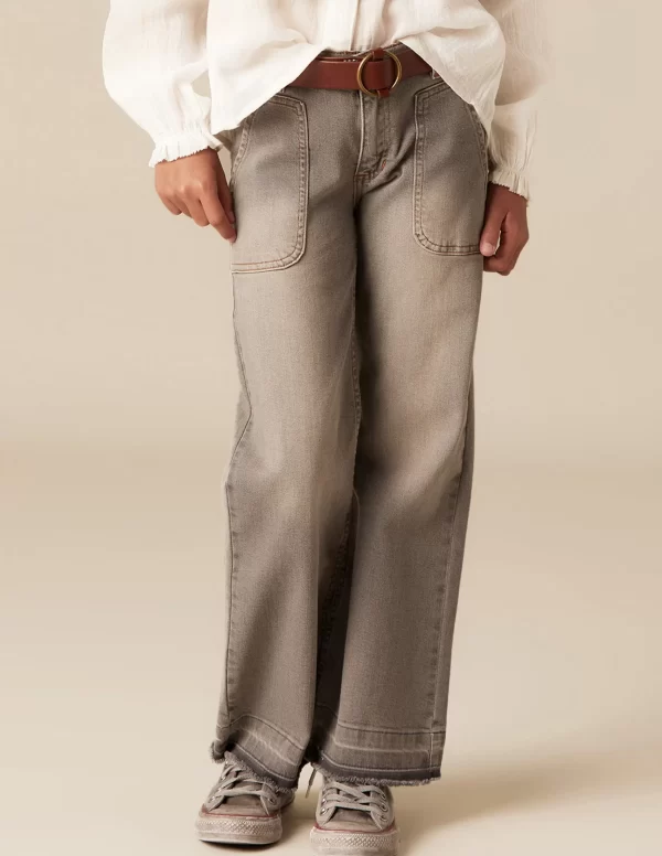 NÍCOLI PantalÓn wide leg vaquero gris claro< Denim | Pantalones