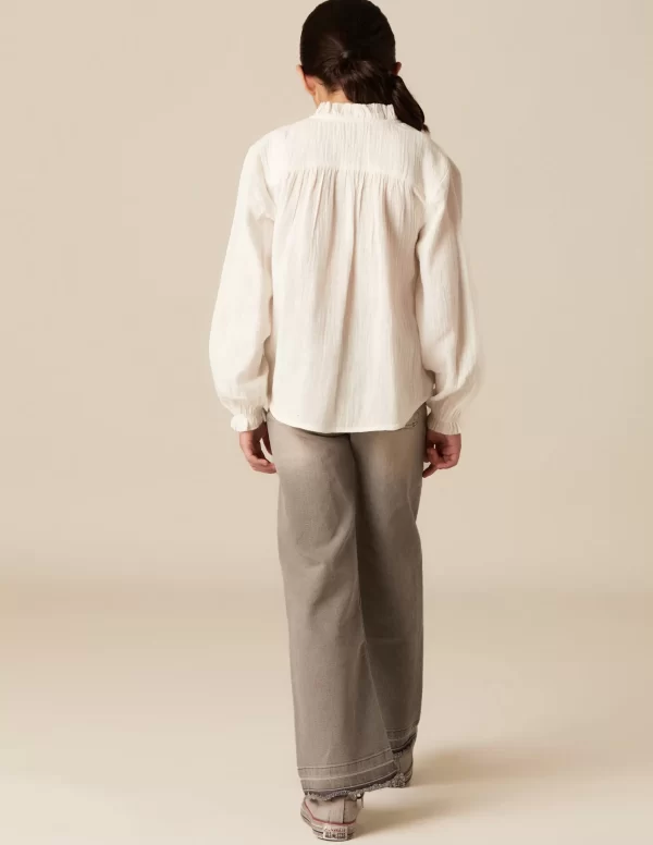 NÍCOLI PantalÓn wide leg vaquero gris claro< Denim | Pantalones