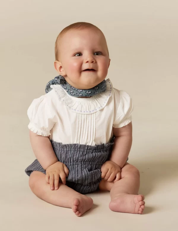 NÍCOLI POLOLO RAYA AZUL LUREX< Pololos