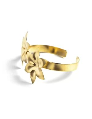 NÍCOLI PULSERA FLOR PICOS DORADA< Pulseras