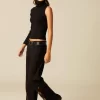 NÍCOLI TOP ASIMéTRICO CUELLO VUELTO NEGRO< Tops