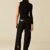 NÍCOLI TOP ASIMéTRICO CUELLO VUELTO NEGRO< Tops