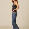 NÍCOLI TOP TIRANTES NEGRO Y AZUL CANALé< Tops