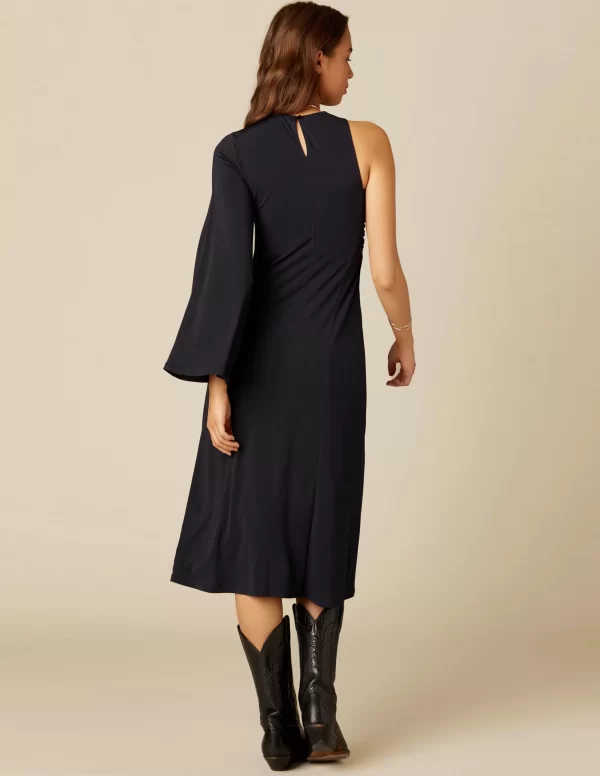 NÍCOLI VESTIDO ASIMéTRICO ANTRACITA< Vestidos
