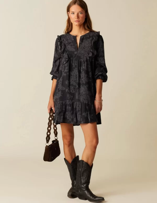 NÍCOLI VESTIDO CONTRASTE ANTRACITA< Vestidos