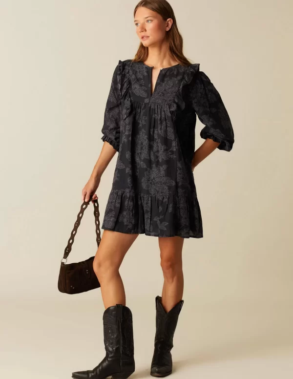 NÍCOLI VESTIDO CONTRASTE ANTRACITA< Vestidos