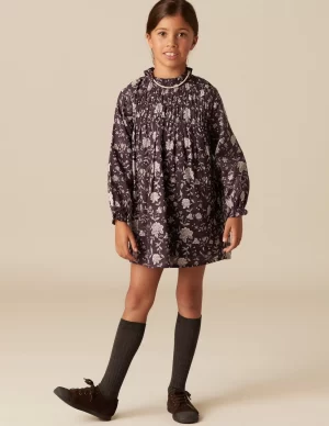 NÍCOLI VESTIDO FLOR INDIA MORA< Vestidos