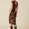 NÍCOLI VESTIDO FLOR TULLE MARRÓN< Vestidos