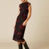 NÍCOLI VESTIDO FLOR TULLE NEGRO< Vestidos