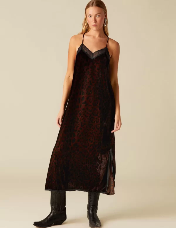 NÍCOLI VESTIDO LENCERO ANIMAL PRINT< Vestidos