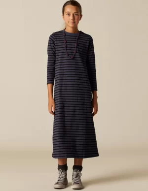 NÍCOLI VESTIDO RAYA GRANDE AZUL< Vestidos