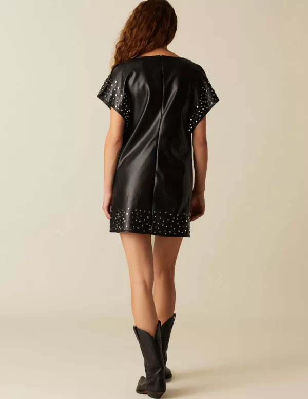NÍCOLI VESTIDO TACHUELAS ANTRACITA< Vestidos