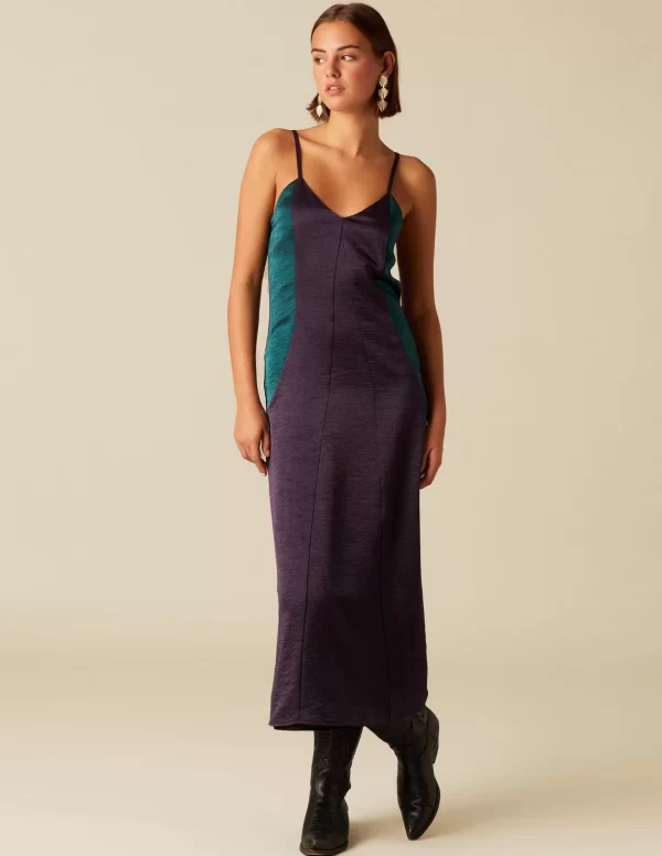 NÍCOLI VESTIDO TIRANTES MORA CONTRASTE< Vestidos