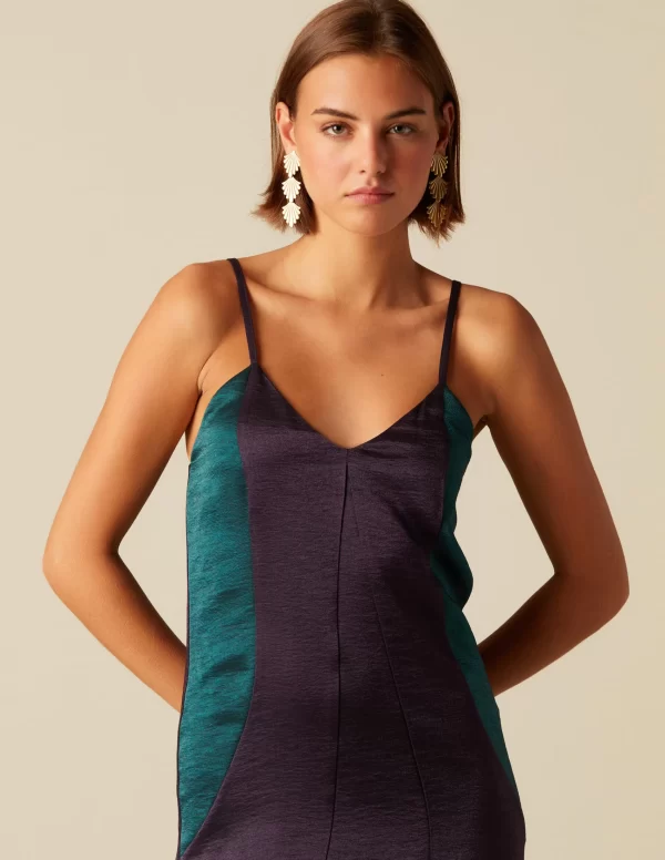 NÍCOLI VESTIDO TIRANTES MORA CONTRASTE< Vestidos